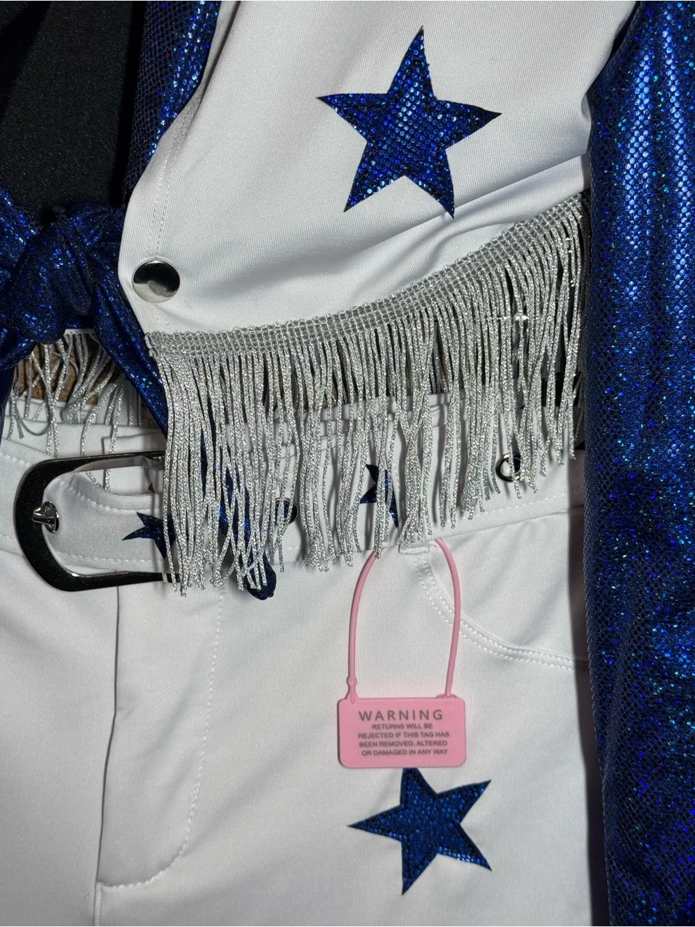 Forplay Seeing Stars Dallas Cowboys Cheerleader Costume size L/XL Sexy NWT!